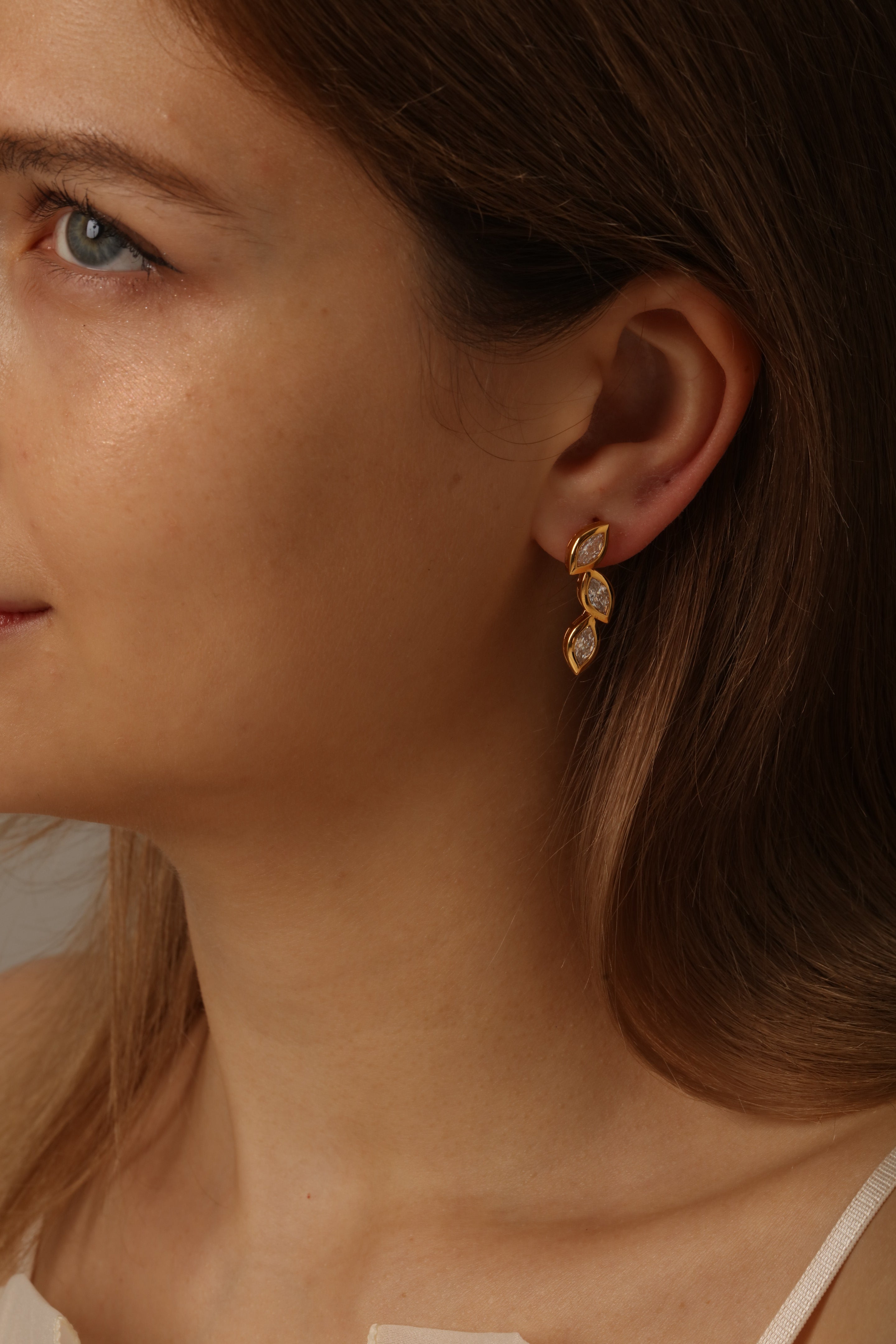 The Geometric Studs Trio “Marquise Cut”