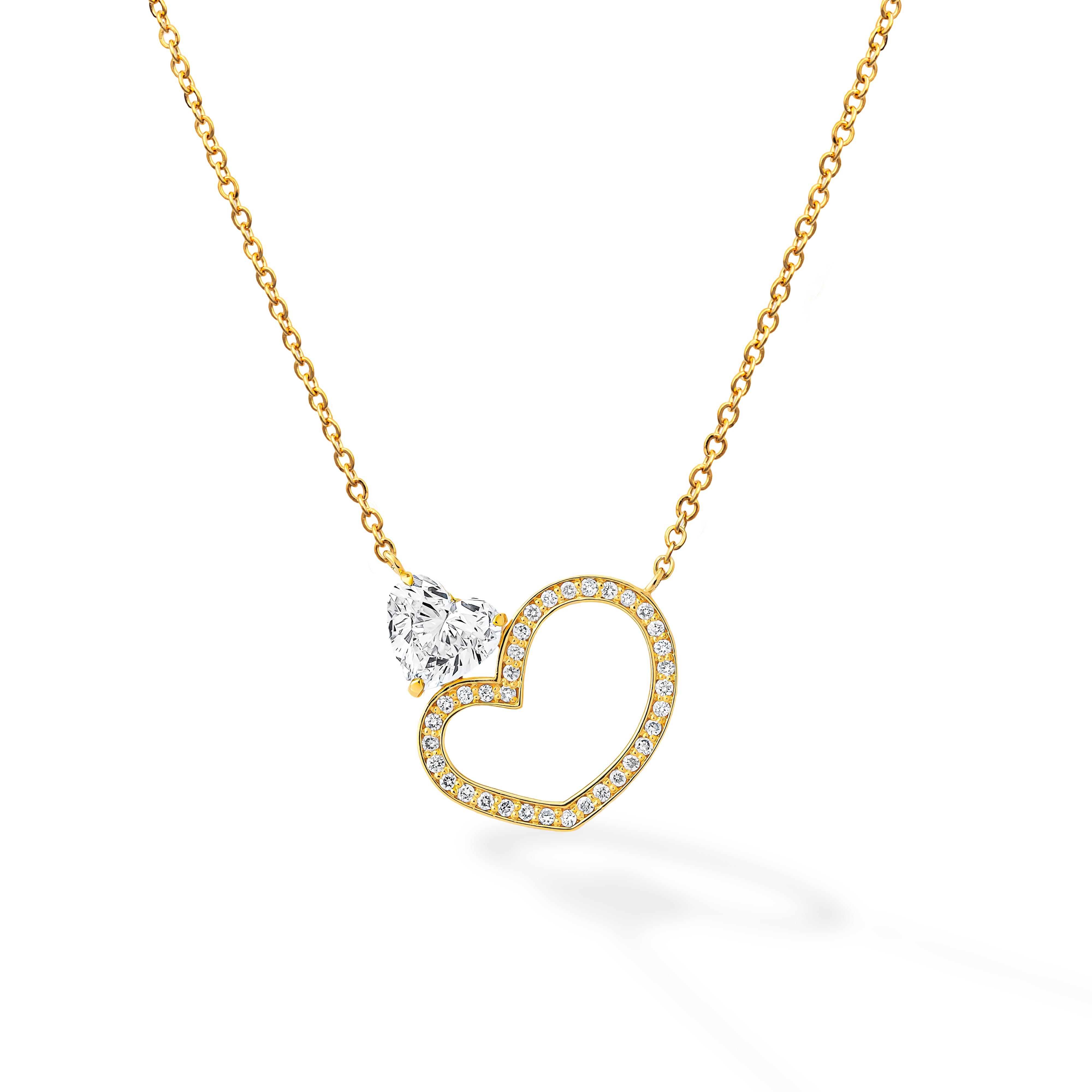 The Duals Necklace Heart 1ct
