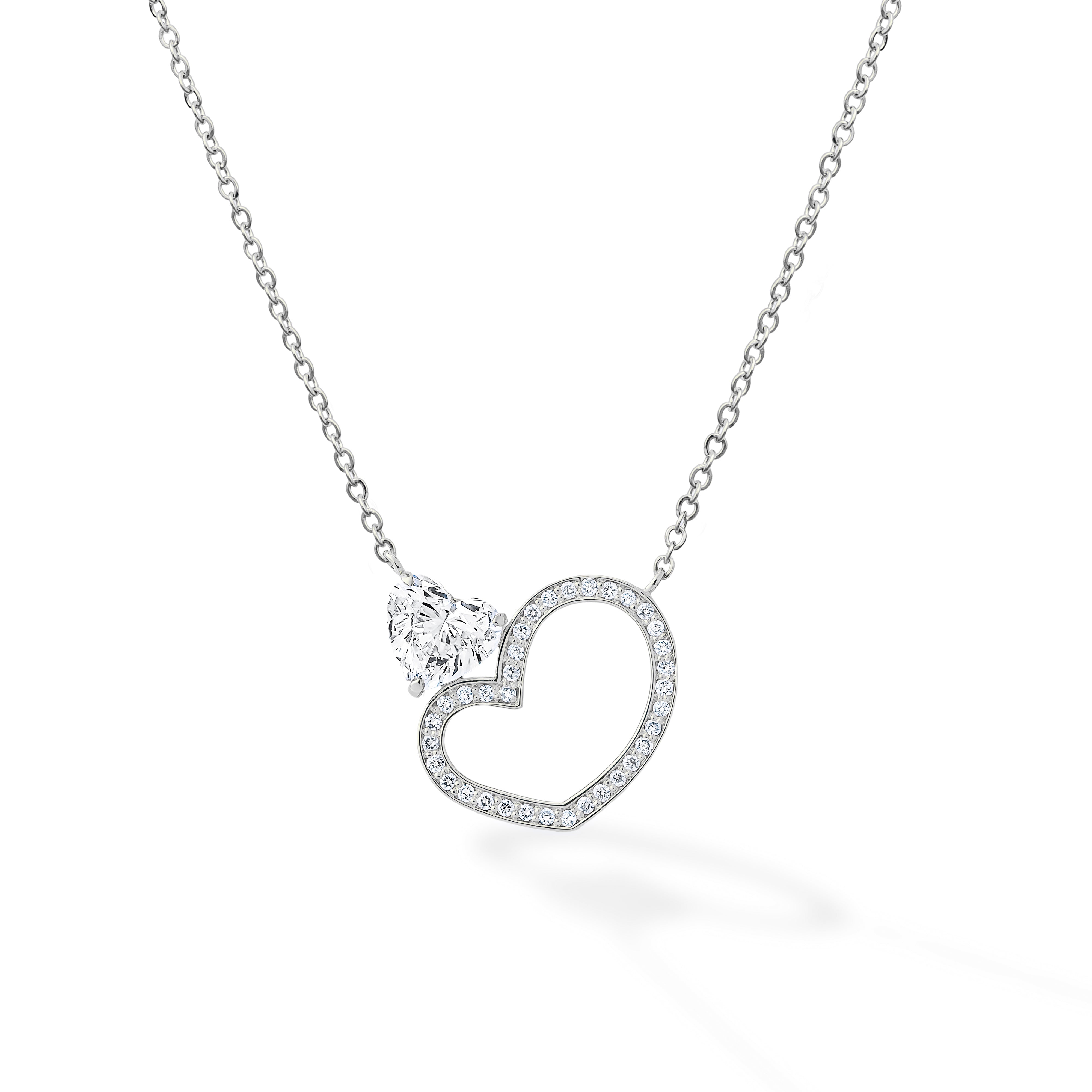 The Duals Necklace Heart 1ct