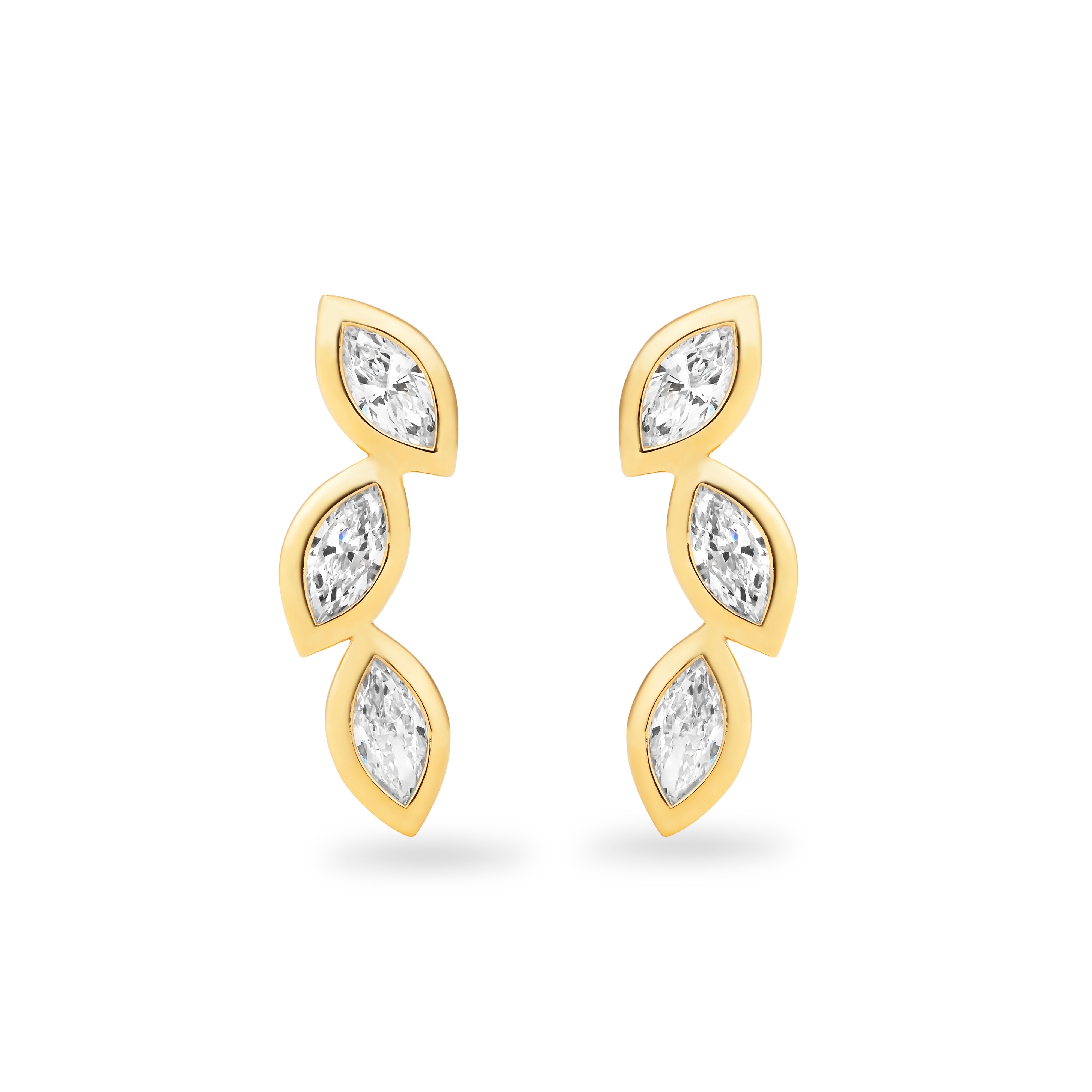The Geometric Studs Trio “Marquise Cut”