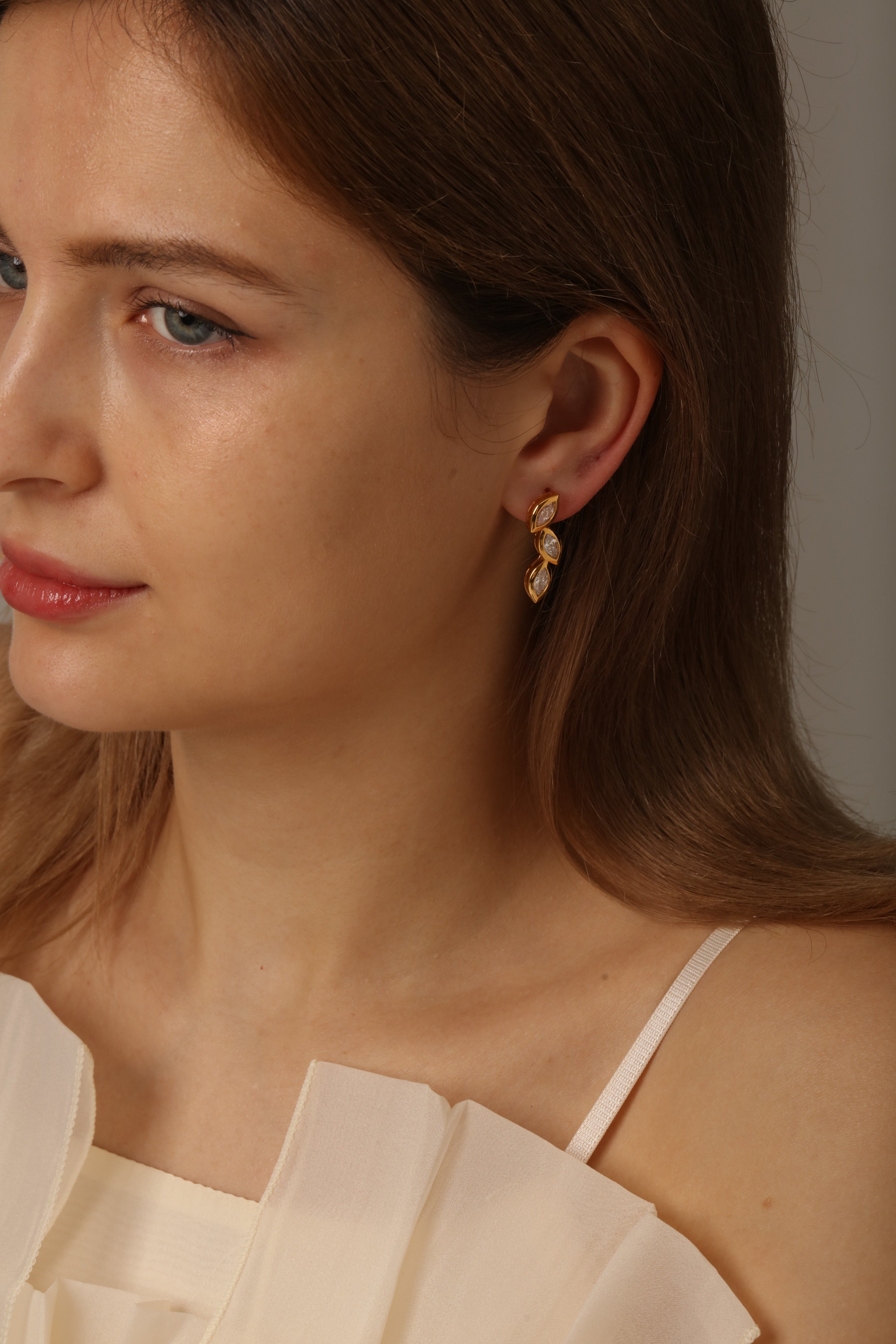 The Geometric Studs Trio “Marquise Cut”