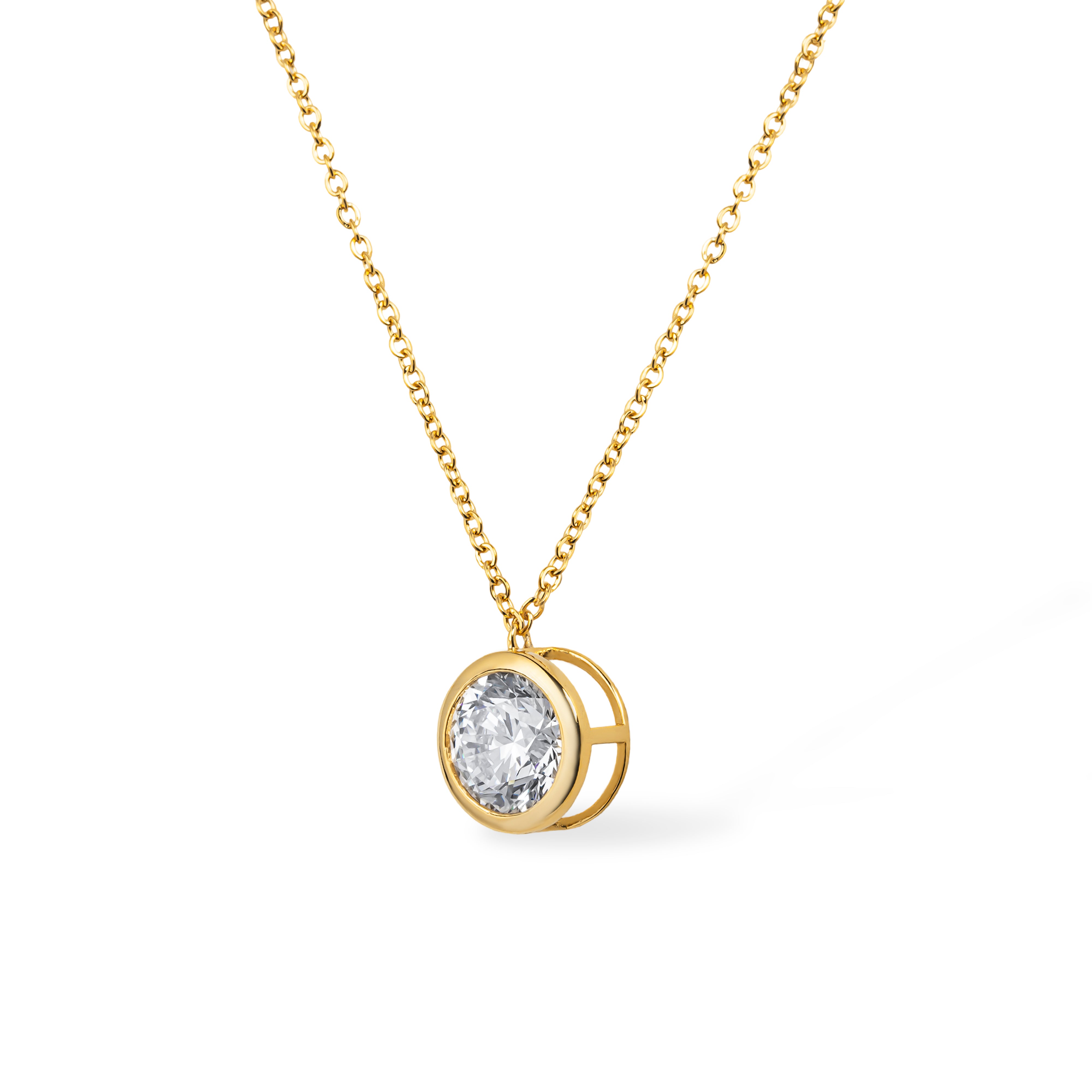 The Geometric Necklace 2ct “Round”