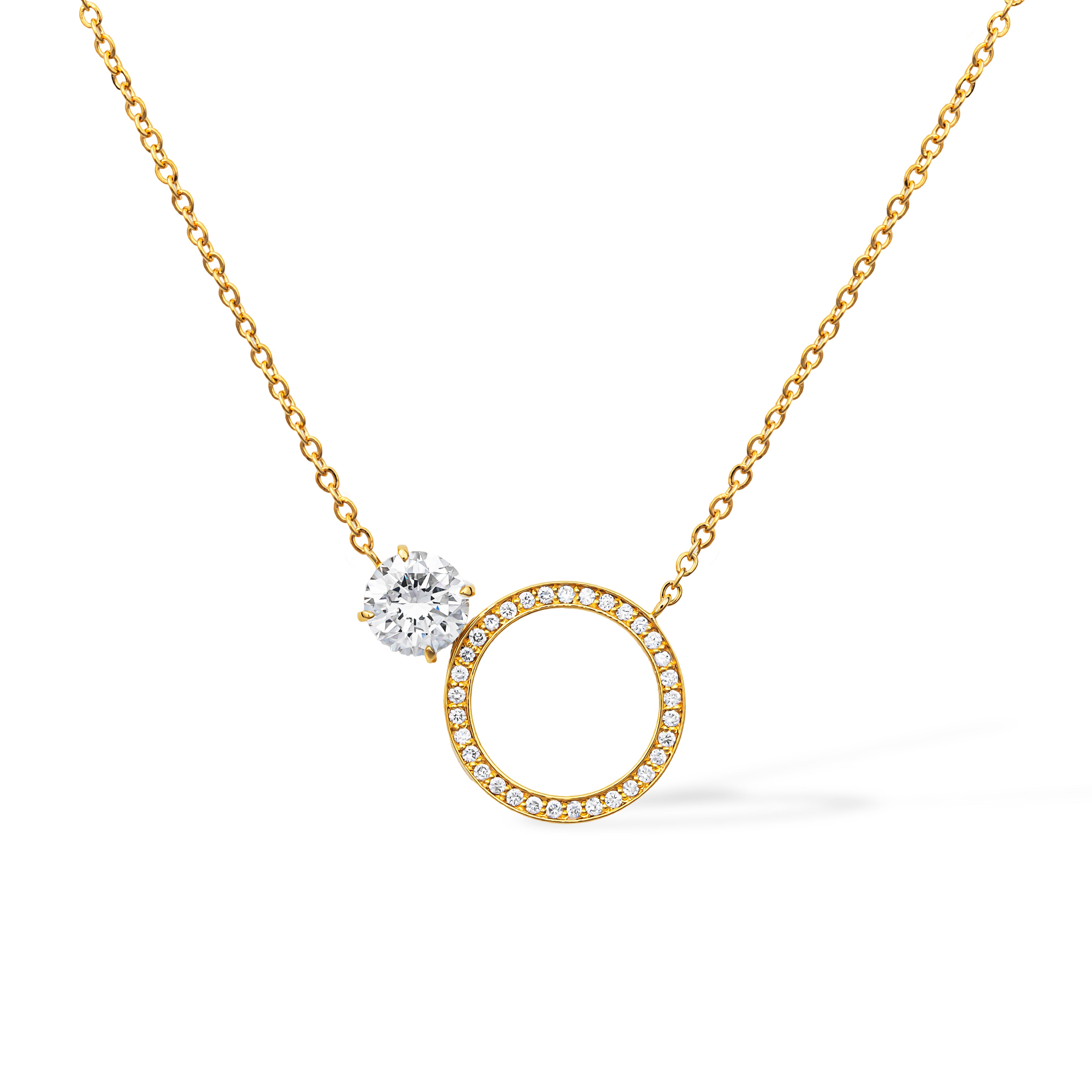 The Duals Necklace Round 1ct