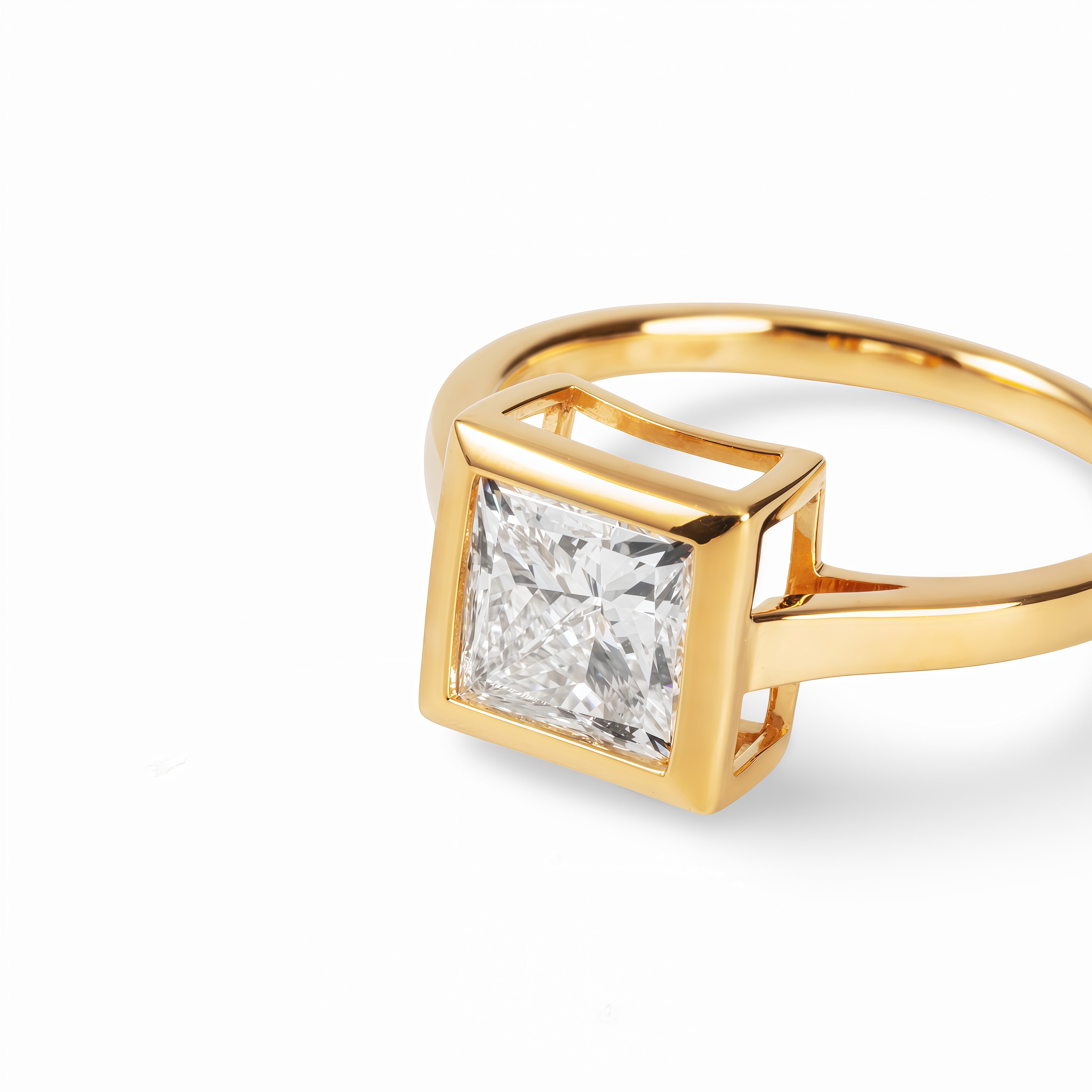 The Geometric "Princess Cut" Ring